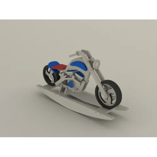  Lasergesneden vectorsjabloon voor een schommelende motorfiets - Chopper Rocker