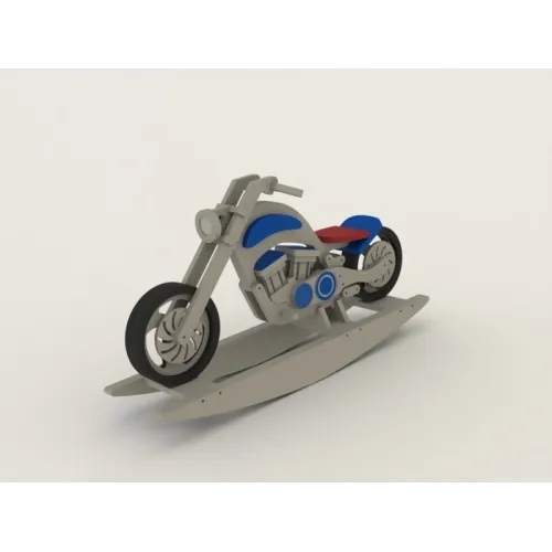  Lasergesneden vectorsjabloon voor een schommelende motorfiets - Chopper Rocker
