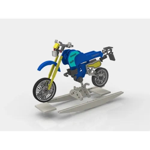  Fichier vectoriel découpé au laser d'une moto à bascule pour jouet à bascule en bois
