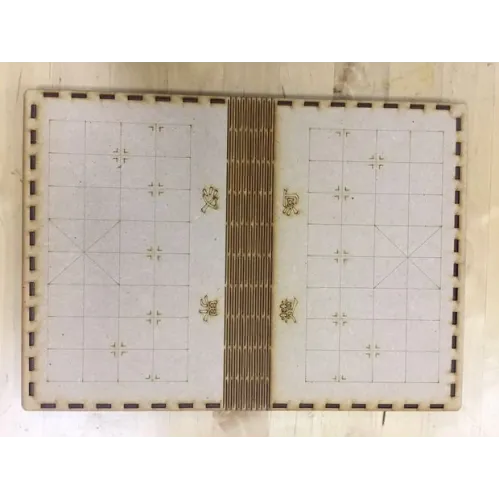  Xiangqi (kinesisk skak) laserskærevektorsæt — Foldebræt og graverede brikker
