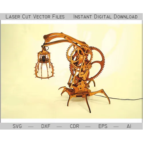 Scorpio Gear Lamp - Laserskåret vektor skabelon