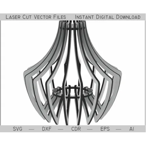  Parametrisk lampe - laserskåret vektorskabelon