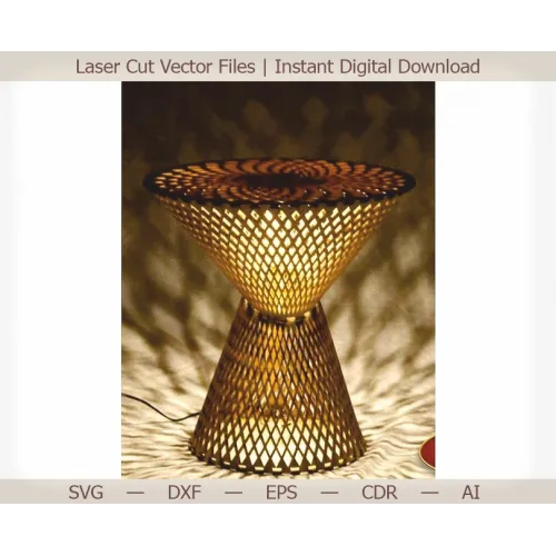  Timeglasgitterbordlampe - Laserskåret vektorfil (SVG DXF EPS AI CDR)