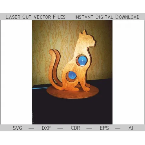  Kattelampe laserskåret vektorskabelon til krydsfiner og MDF
