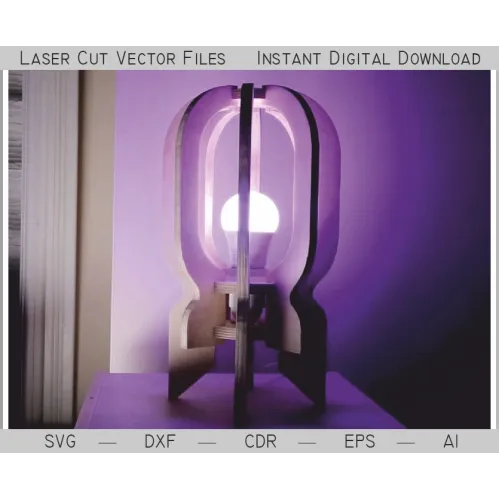  Moderne bordlampe laserskåret vektorfil — SVG DXF AI EPS CDR