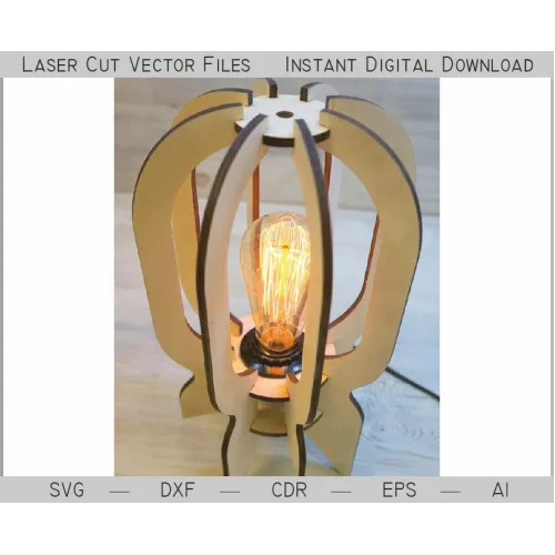  Moderne bordlampe laserskåret vektorfil — SVG DXF AI EPS CDR