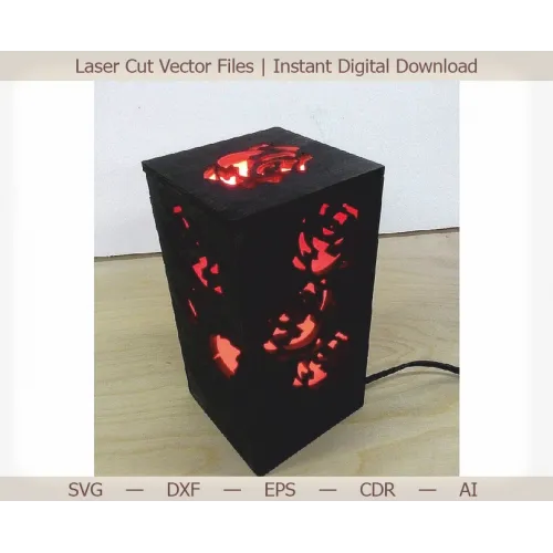  Arquivo vetorial para corte a laser de lanterna rosa