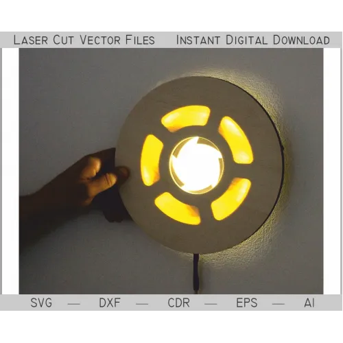  Cirkulær natlampe laserskåret vektorfil