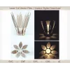  Vektorfil med blomsterbladslampe til laserskæring (SVG DXF EPS CDR AI)