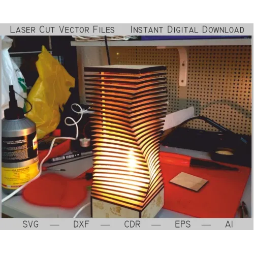  Geometrisk drejelampe – laserskåret vektorfil
