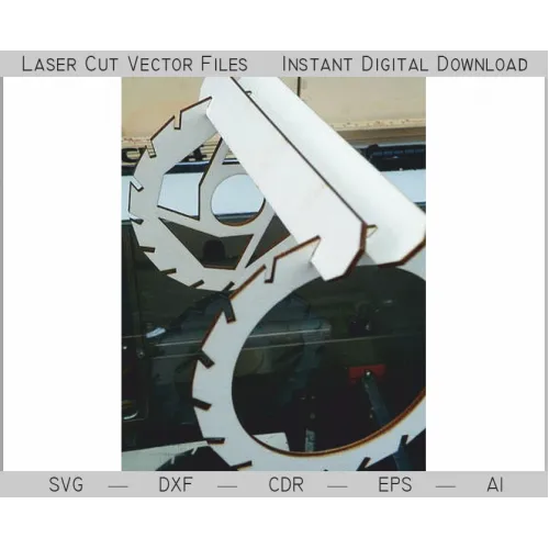  Lamellampe med pendel - Laserskåret vektorskabelon (SVG, DXF)