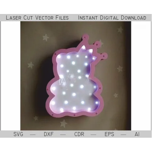  Får LED-natlyssæt — Laserskårne vektorfiler (SVG, DXF, AI)