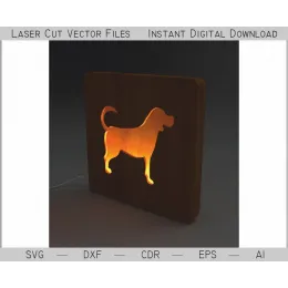 Cão com luz noturna