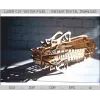  Laserskåret vektorfil - Dekorativ trælampeskabelon (SVG DXF AI)
