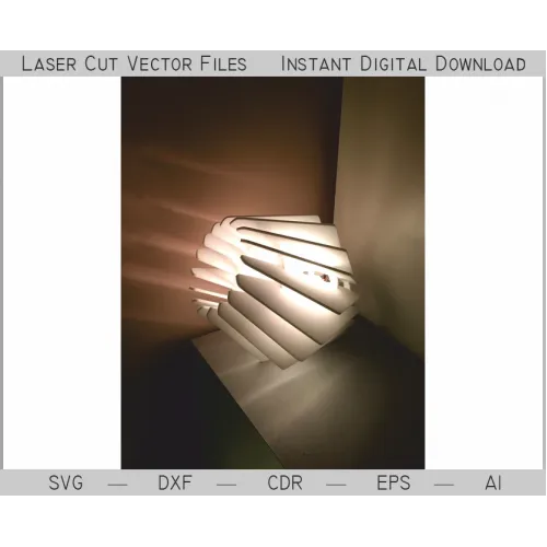  Spiral lampeskærm laserskåret vektor skabelon