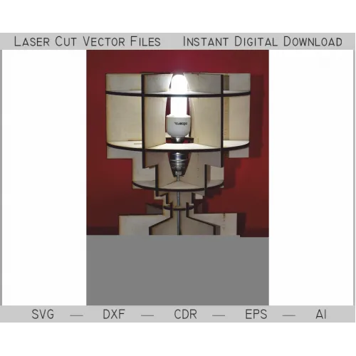  Geometrisk modulær lampe - laserskåret vektorfil