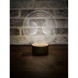 Lâmpada LED de ilusão 3D