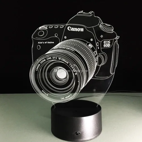  Canon EOS 60D kamera 3D illusionslampe vektor til laserskæring