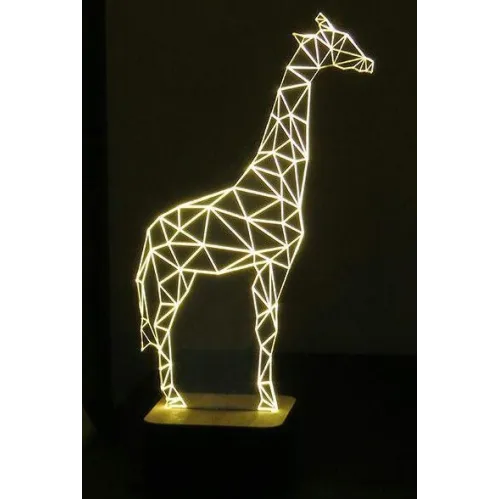  Geometrisk giraf 3D optisk illusion natlys vektorfil
