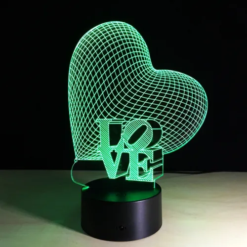  Kærlighed Hjerte Natlampe Laserskåret Vektor Fil