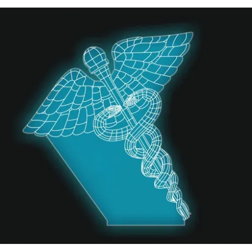  Medicinlampe Caduceus Laserskåret Vektor Skabelon
