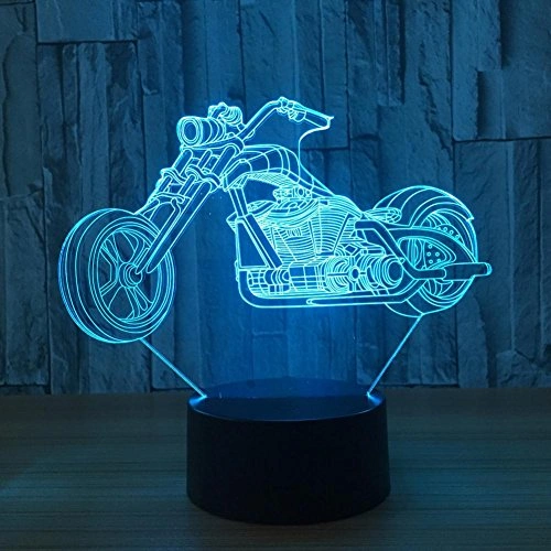  Motorcykel holografisk 3D LED-lampe - laserskåret vektorfil