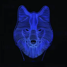 উলফ 3d LED নাইট লাইট