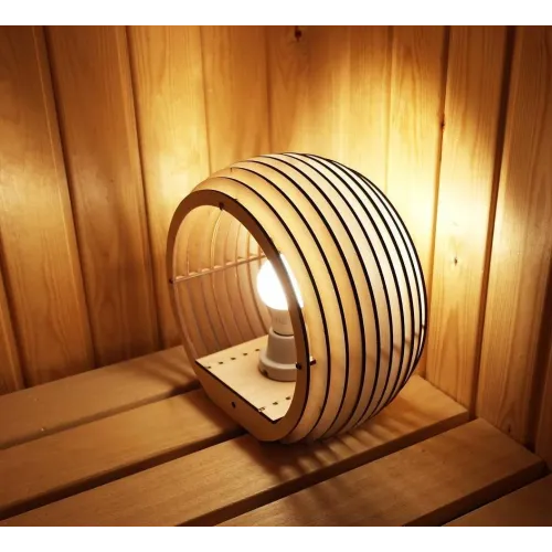  Bordlampe med trælameller – laserskåret vektorfil (SVG, DXF)