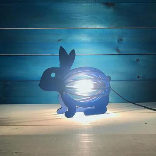  Kaninlampe laserskåret vektorfil — 3D kanin natlampe SVG