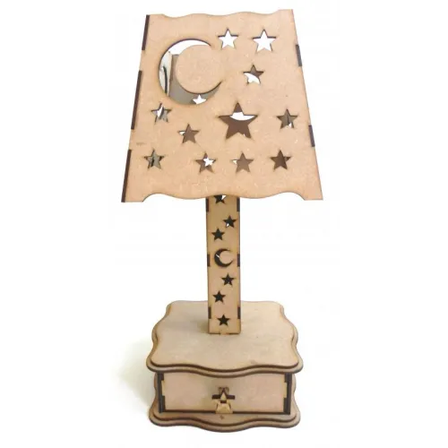  Måne & Stjerner Bordlampe - Laserskåret Vektorfil