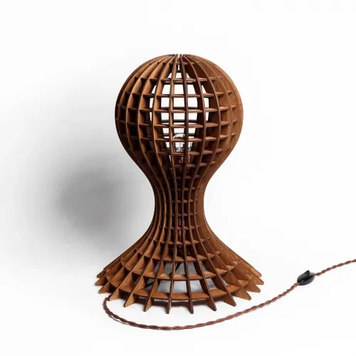  Kuglebordlampe — Laserskåret vektorskabelon (SVG, DXF, AI)