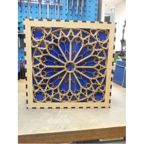  Ornamentlampe laserskåret vektor skabelon — Rosette Shadow Box
