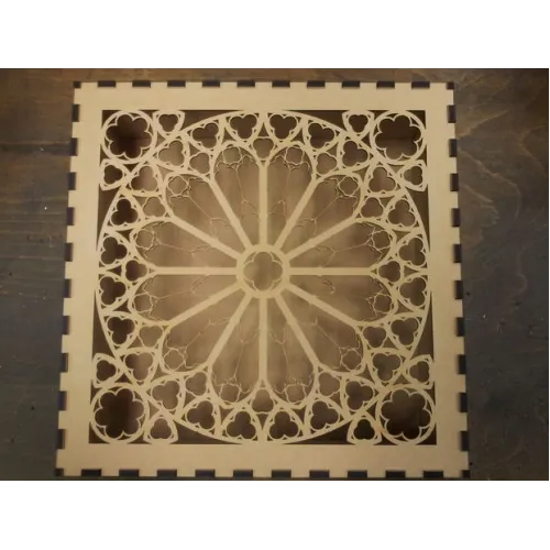  Ornamentlampe laserskåret vektor skabelon — Rosette Shadow Box