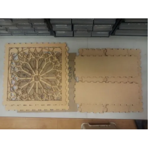  Ornamentlampe laserskåret vektor skabelon — Rosette Shadow Box