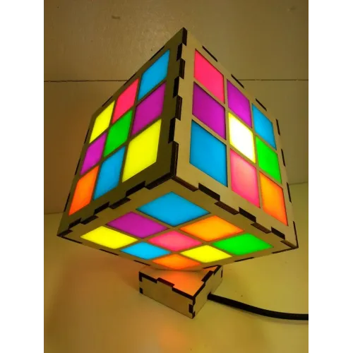 RGB Light Cube Lamp - Laser Cutting Vector File
