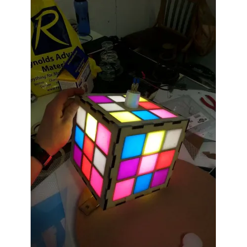 RGB Light Cube Lamp - Laser Cutting Vector File