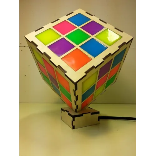 RGB Light Cube Lamp - Laser Cutting Vector File