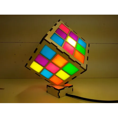 RGB Light Cube Lamp - Laser Cutting Vector File