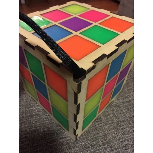 RGB Light Cube Lamp - Laser Cutting Vector File