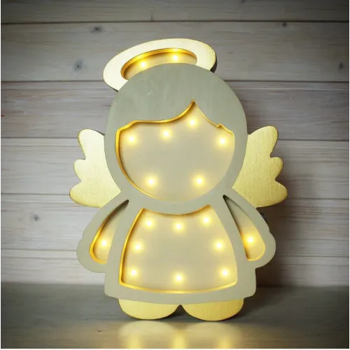  Angel LED Natlampe Laserskærefil — Vektorskabelon (SVG, DXF)