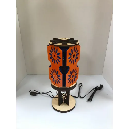  Abajur de mesa floral com corte a laser - Modelo vetorial