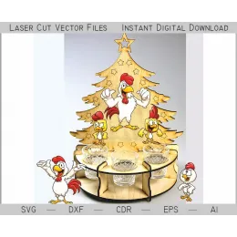 Stativ til glas til juletræ