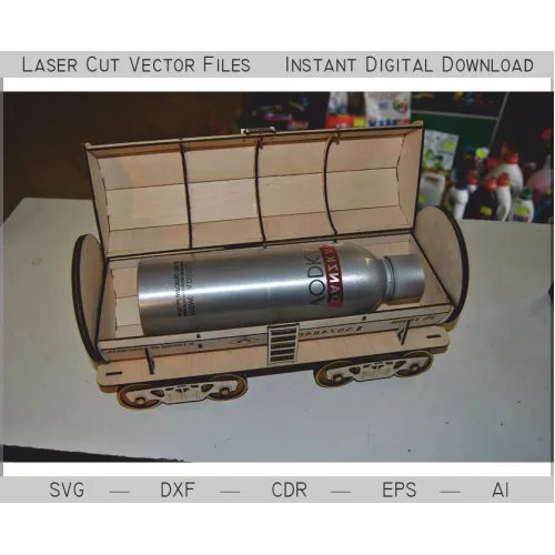  Flasketankvognstogkasse - Laserskåret vektorfil