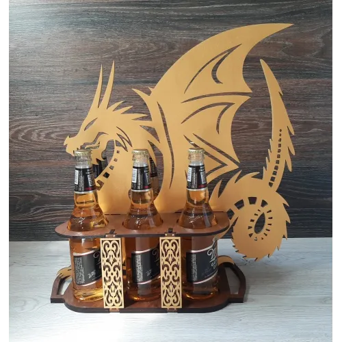 Dragon Beer Tray Vector-fil til laserskæring