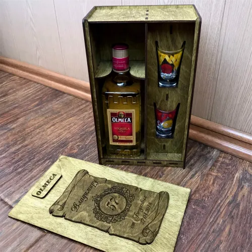  Olmeca Tequila gaveæske laserskåret vektor skabelon