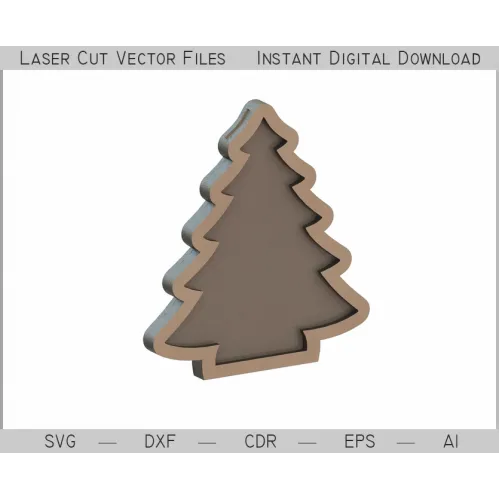  Voor Wensen Kerstboom Lasergesneden Vector
