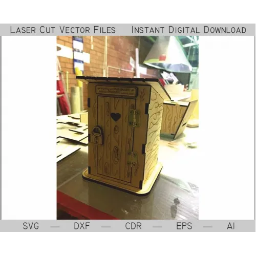  Fișier vectorial decupat cu laser pentru pușculiță