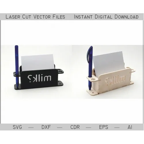  Blyant- og notesholder laserskåret vektorfil