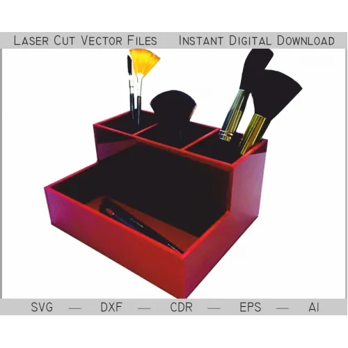  Laserskåret makeup-organisatorvektorfil