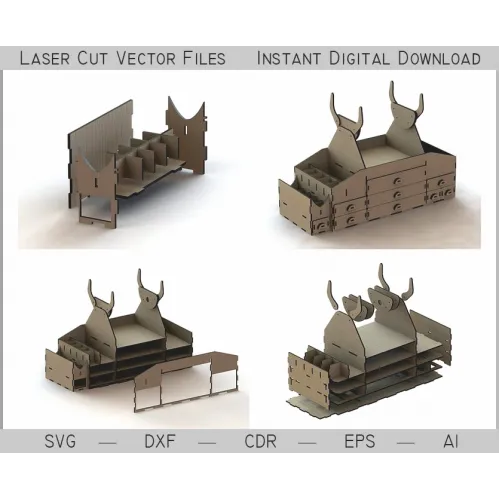  Laserskårne Aero Models Organizer – Vektorfiler til laser og CNC